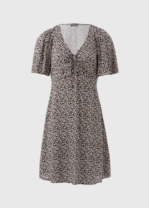 Black Ditsy Mini Dress - 8 Image 5
