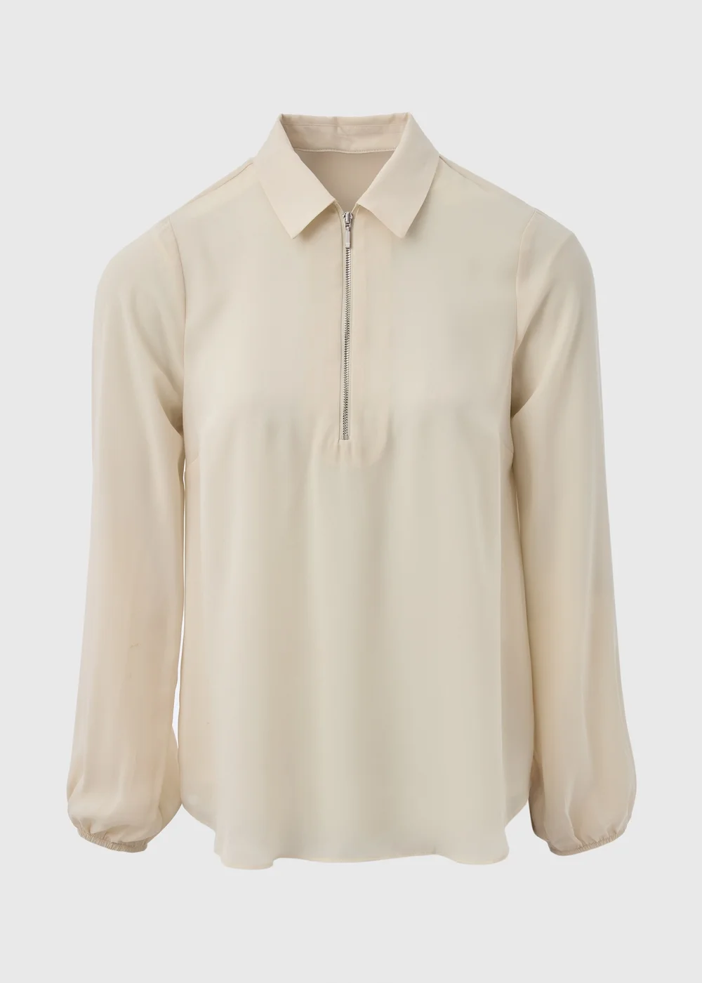 Et Vous Stone Half Zip Blouse - 8 Image 5