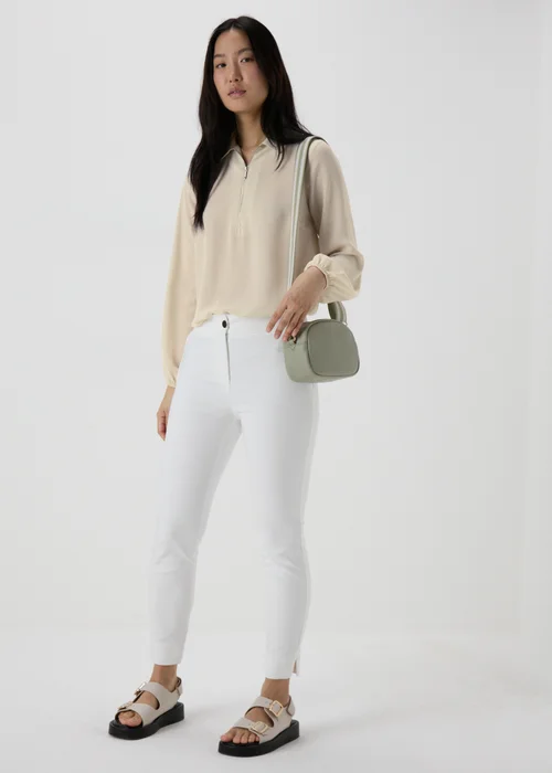 Et Vous Stone Half Zip Blouse - 8 Image 4