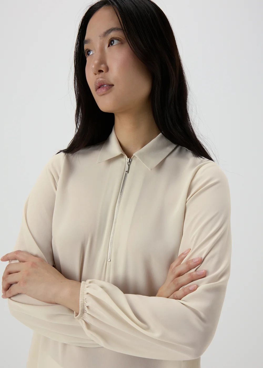 Et Vous Stone Half Zip Blouse - 8 Image 3