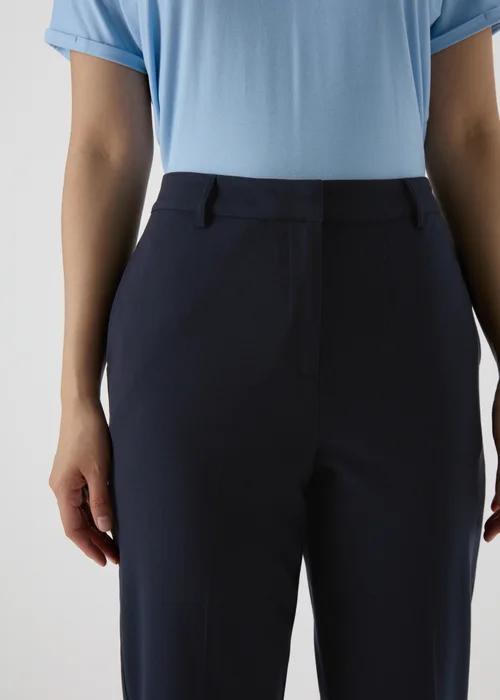 Et Vous Navy Tailored Straight Leg Trousers - 8 Image 3