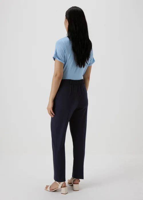 Et Vous Navy Tailored Straight Leg Trousers - 8 Image 2