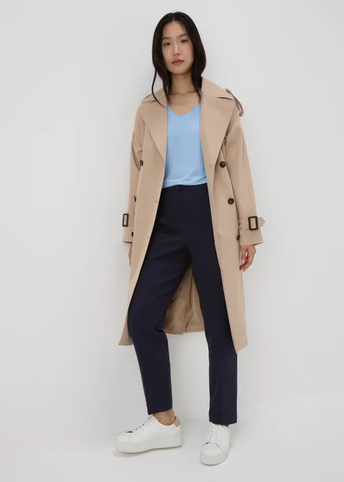 Et Vous Navy Tailored Straight Leg Trousers - 8 Image 4