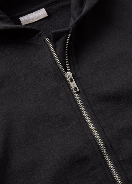 Girls Black Zip Up Hoodie (7-15yrs) - 7 Yrs Image 2