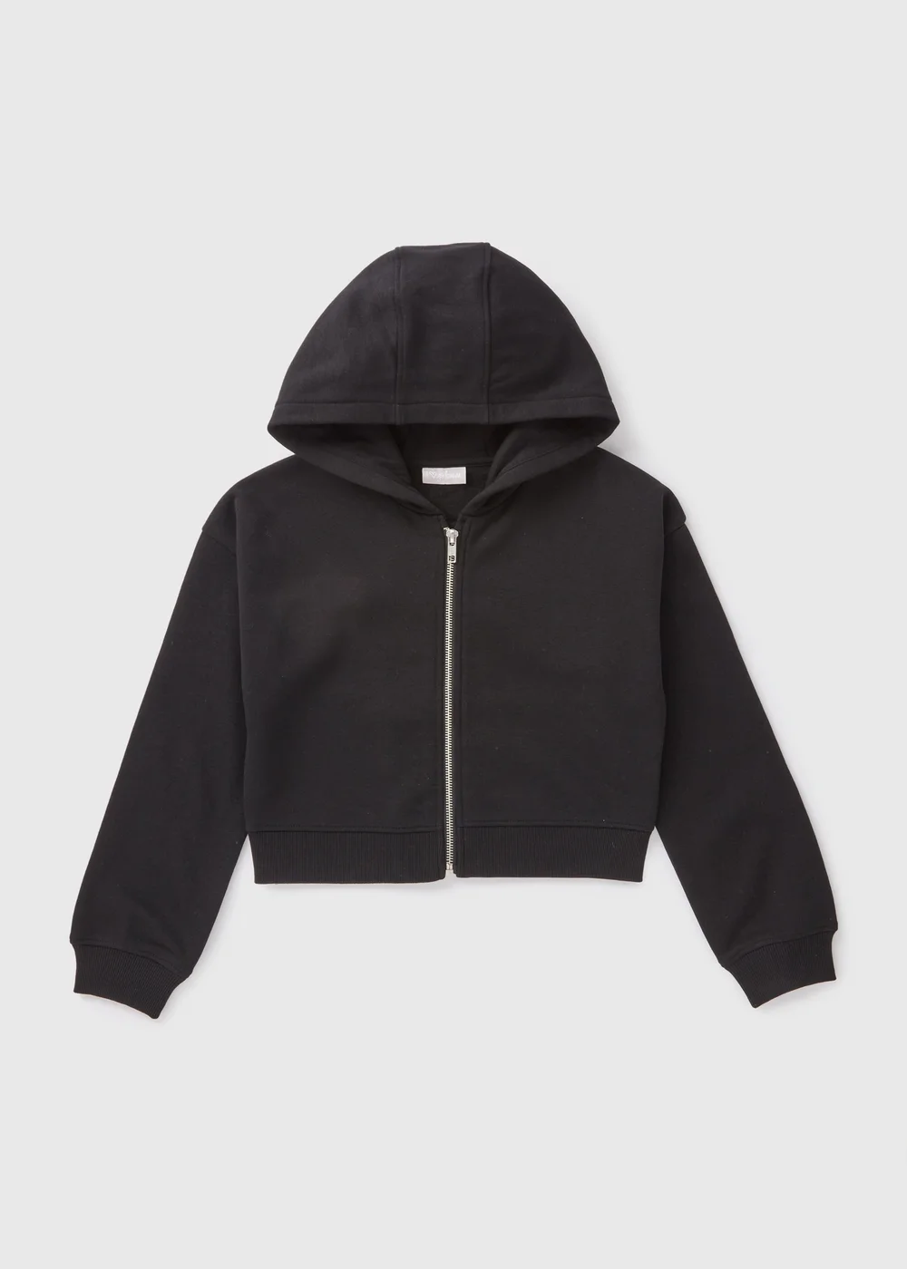 Girls Black Zip Up Hoodie (7-15yrs) - 7 Yrs Image 1