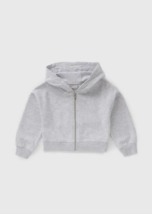 Girls Grey Zip Through Hoodie (7-15yrs) - 7 Yrs Image 1