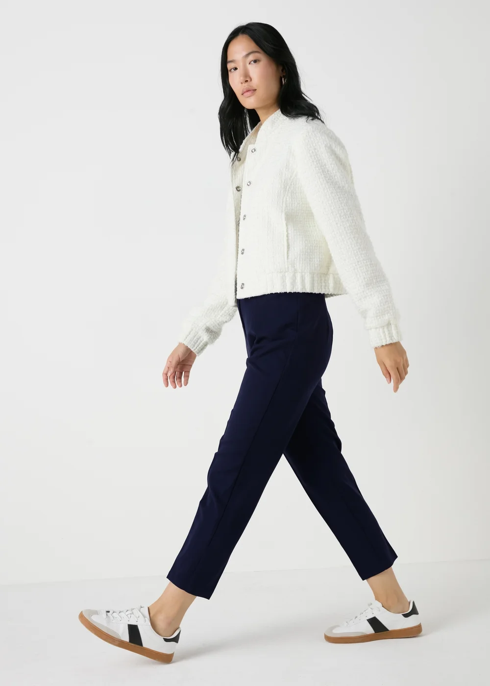 Et Vous Navy Tapered Trousers - 8 Image 3