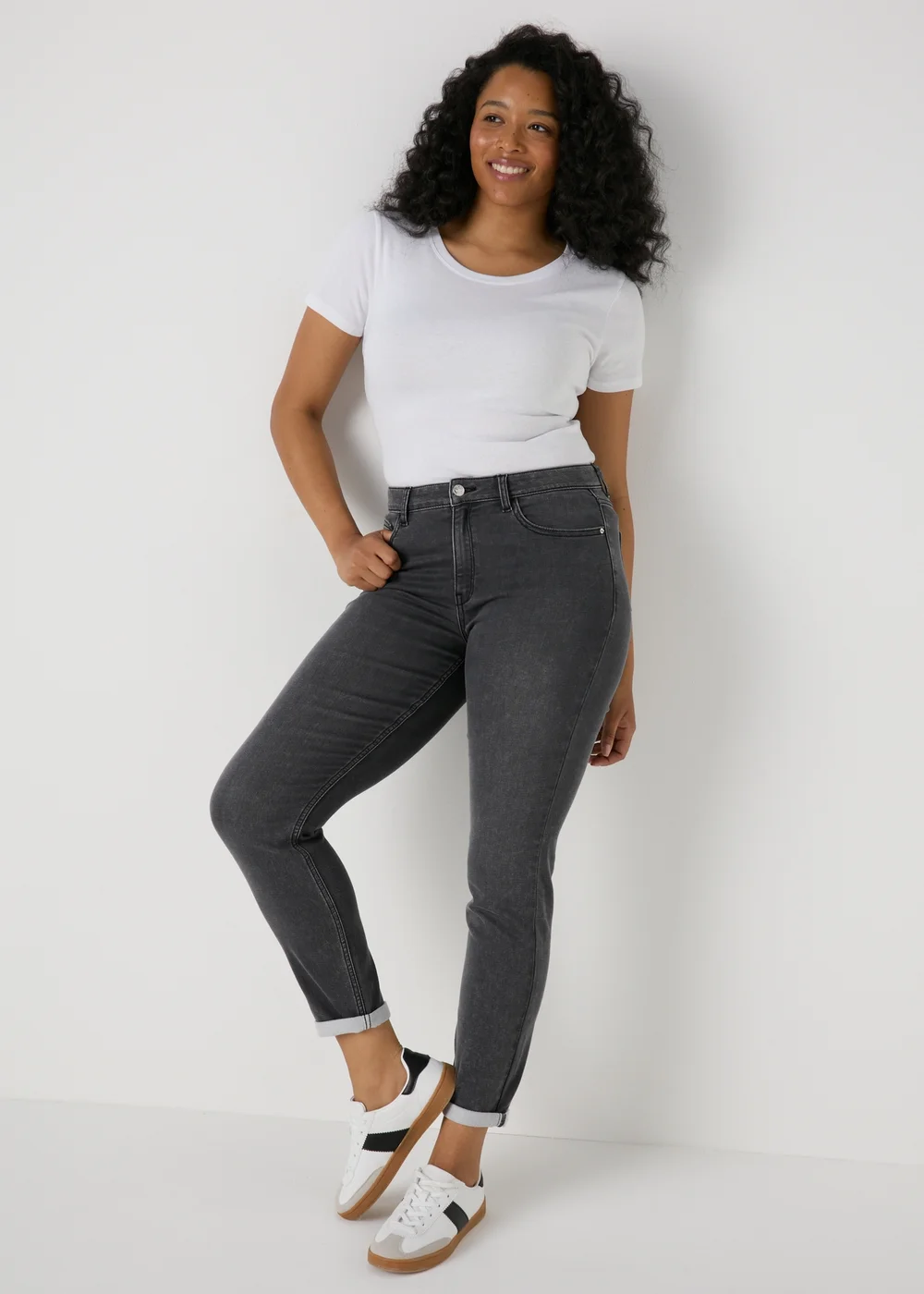 Jolie Grey Relaxed Skinny Jeans - 8 Image 1