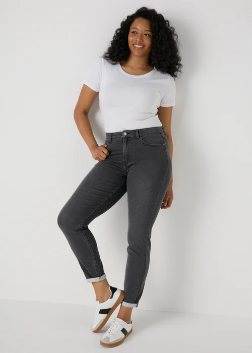 Jolie Grey Relaxed Skinny Jeans - 8 Image 1