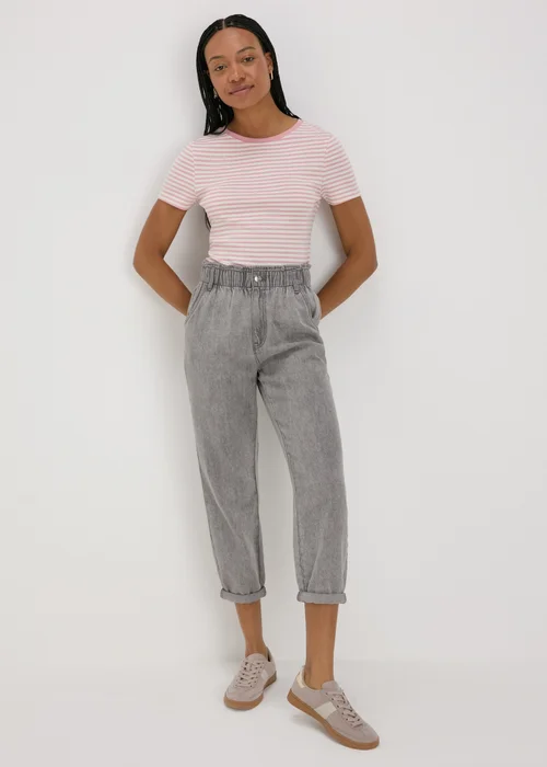 Grey Paperbag Jeans - 8 Image 1