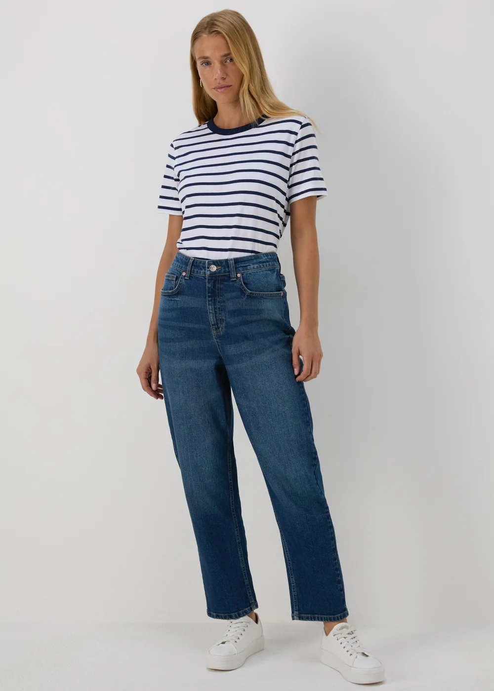 Indigo Mom Jeans - 8/L29 Image 1