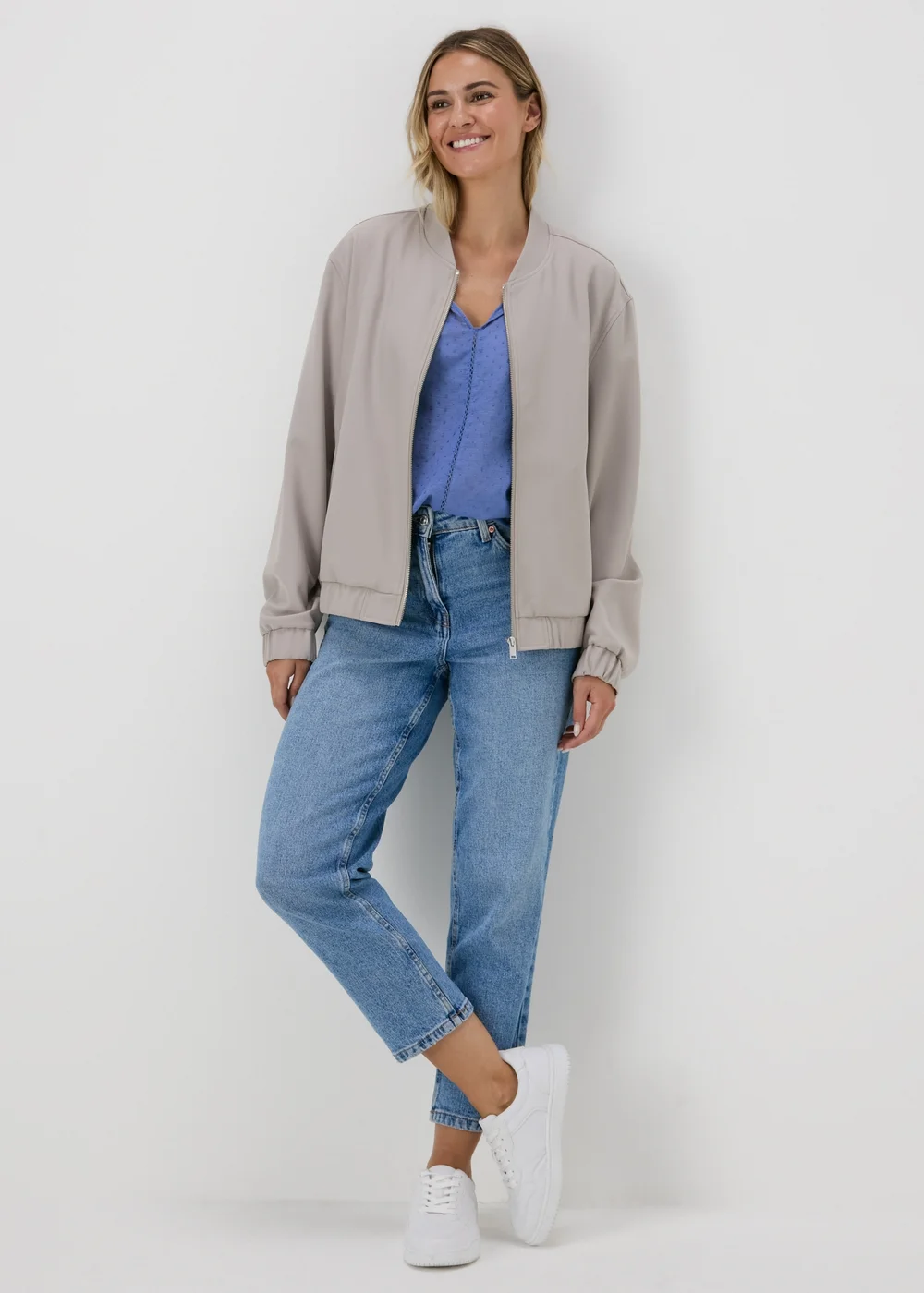 Blue Dobby Boho Tie Front Blouse - 8 Image 4