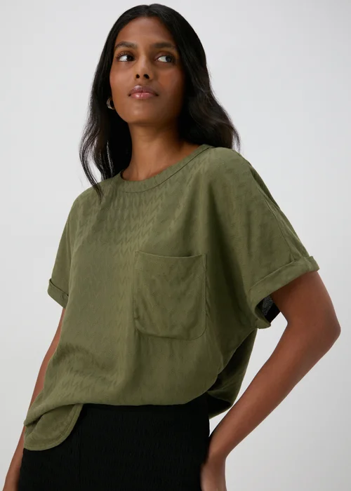 Khaki Pocket Box Top - 8 Image 1