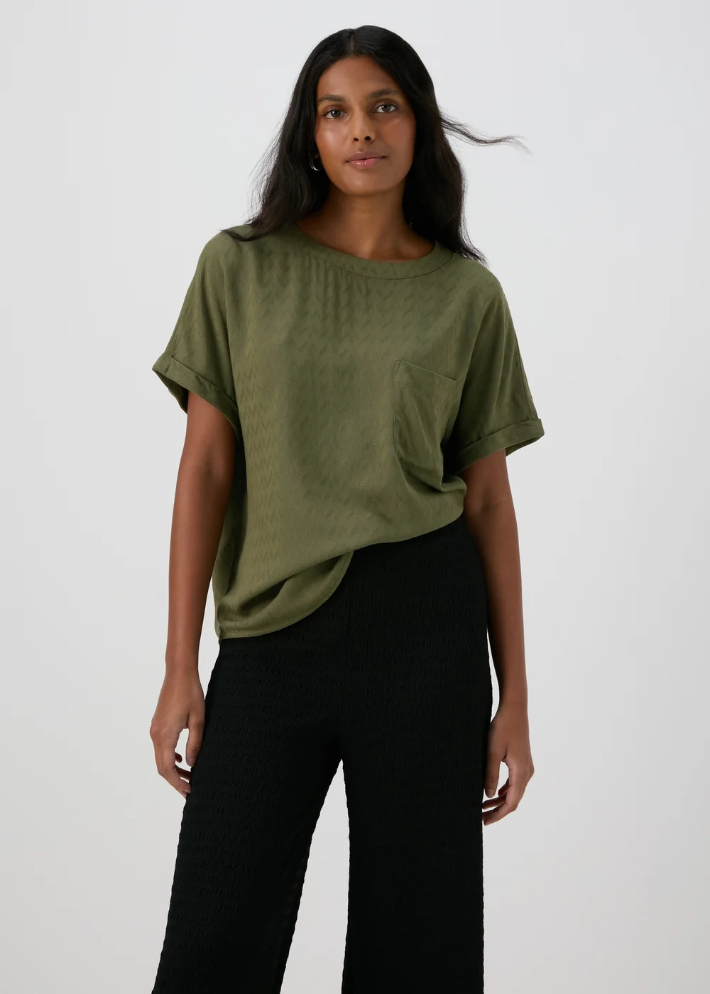 Khaki Pocket Box Top - 8 Image 3