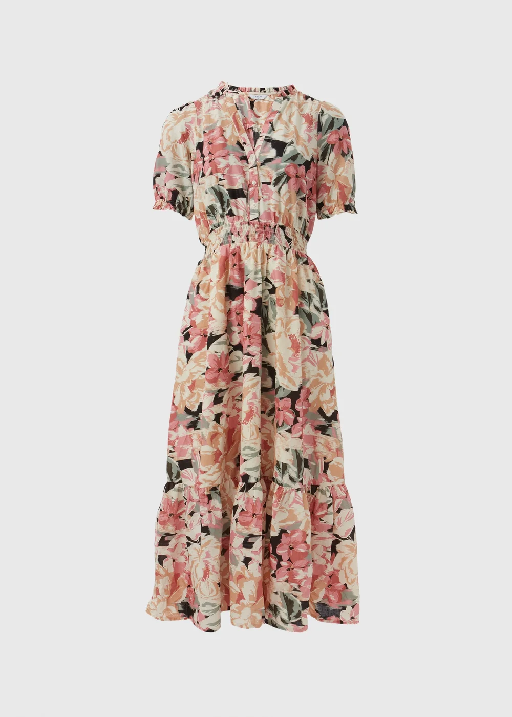 Pink Floral Midi Dress - 8 Image 5