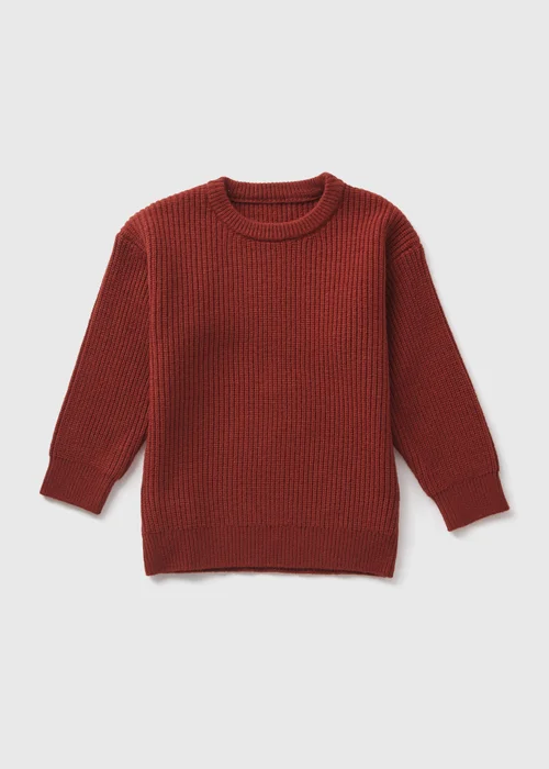 Boys Rust Knitted Jumper (1-7yrs) - 1-1.5 Yrs Image 1