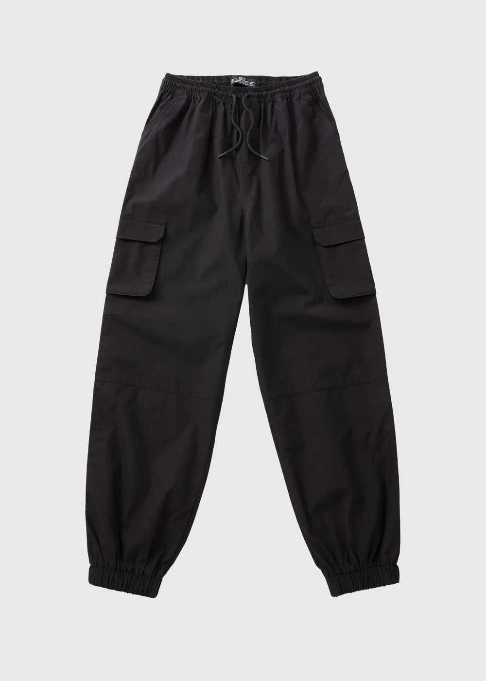 Boys Black Poplin Cargo Trousers (7-15yrs) - 8 Yrs Image 1