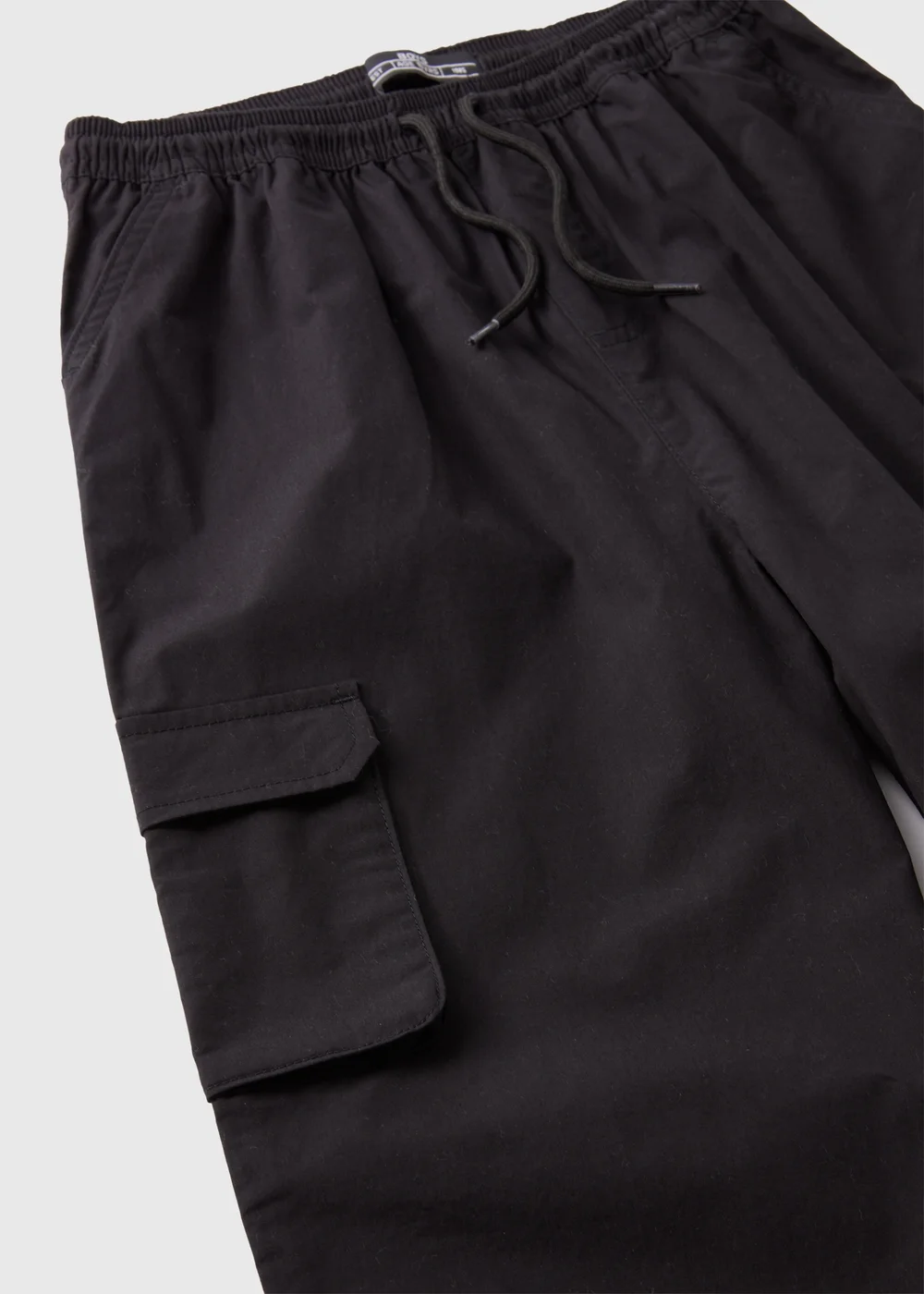 Boys Black Poplin Cargo Trousers (7-15yrs) - 8 Yrs Image 2