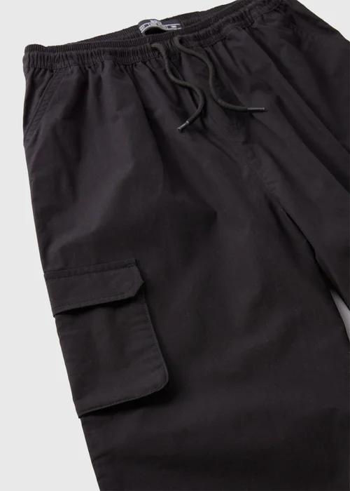 Boys Black Poplin Cargo Trousers (7-15yrs) - 8 Yrs Image 2