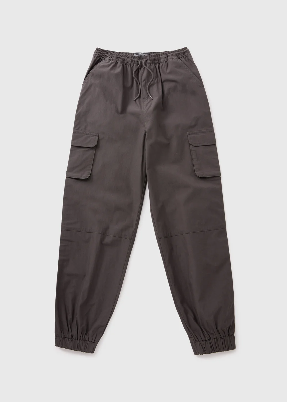Boys Grey Poplin Cargo Trousers (7-15yrs) - 8 Yrs Image 1