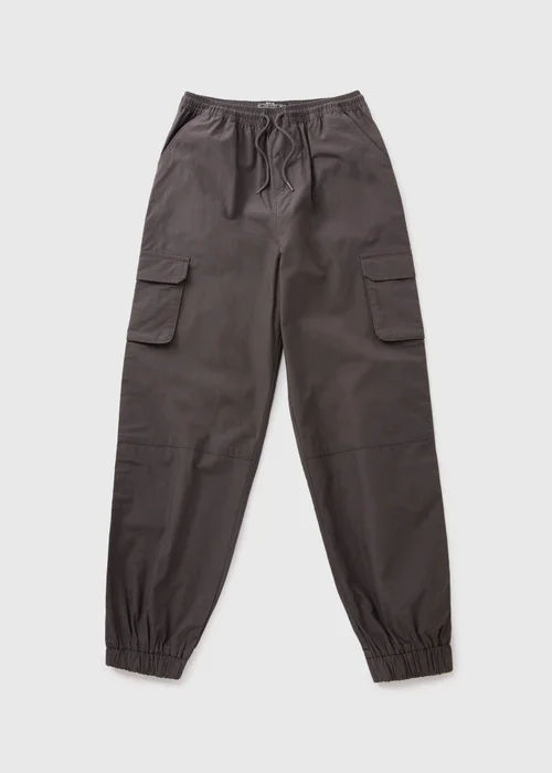 Boys Grey Poplin Cargo Trousers (7-15yrs) - 8 Yrs Image 1