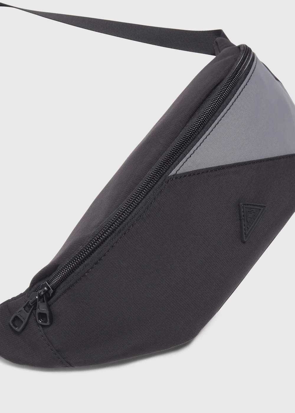 Black Panel Bum Bag - One Size Image 2