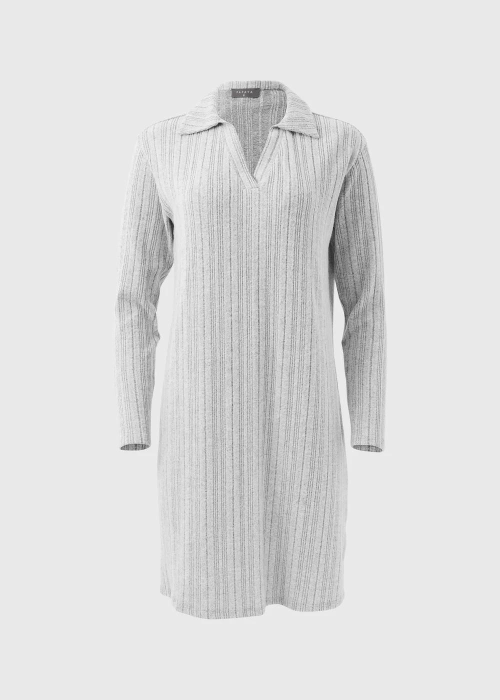 Grey Ribbed Mini Dress - 8 Image 5