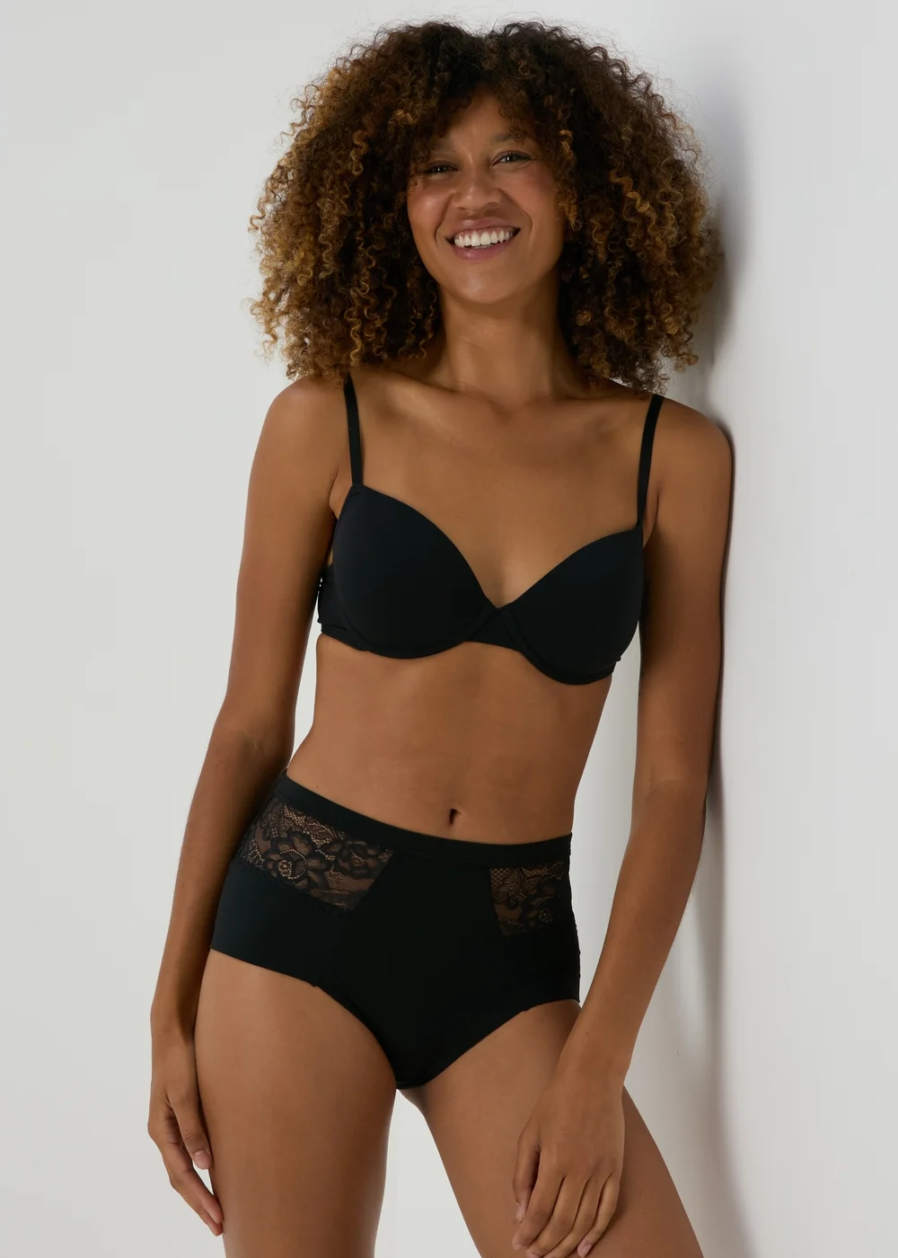 3 Pack Black Brushed Lace Full Knickers - 8 Image 2