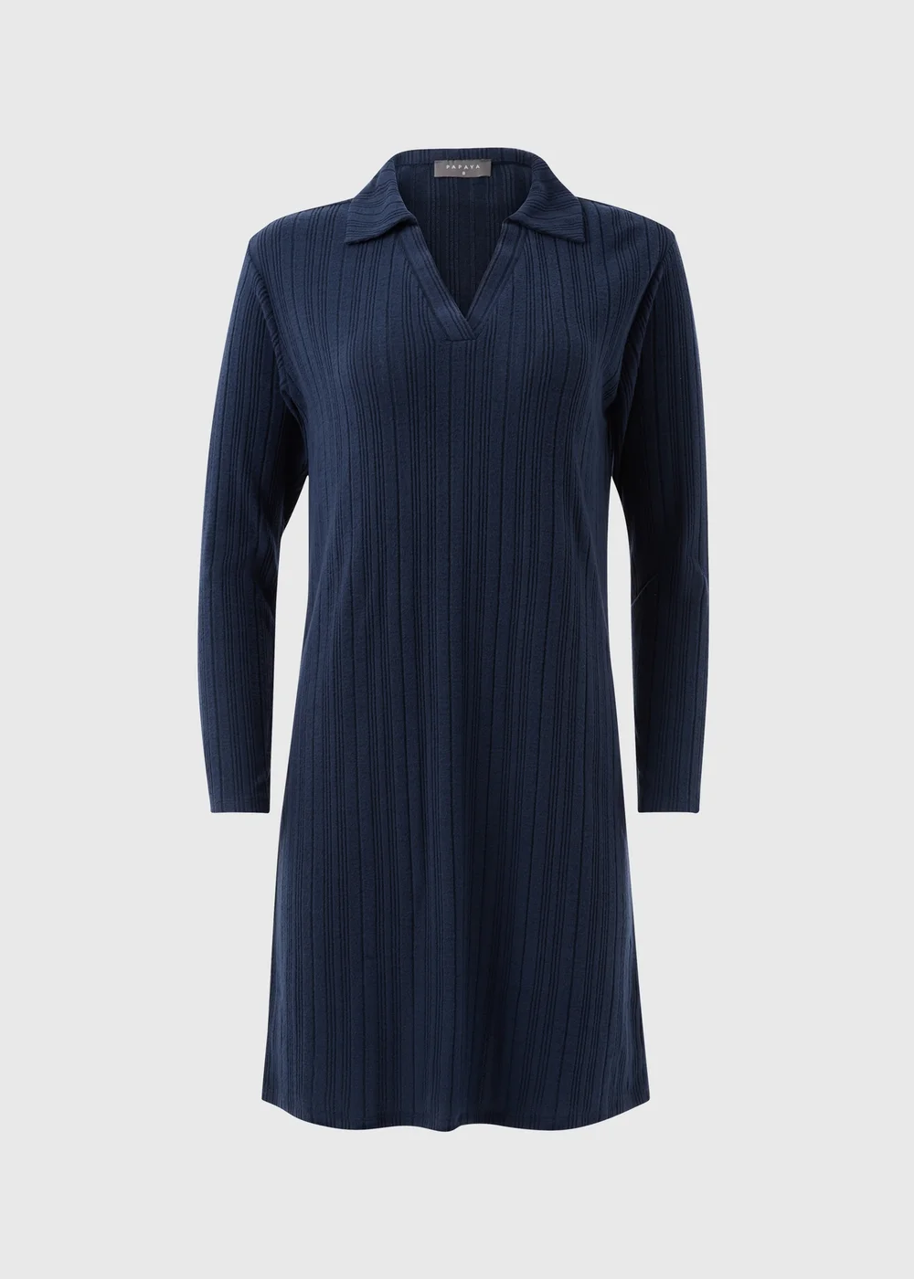 Blue Ribbed Mini Dress - 8 Image 5