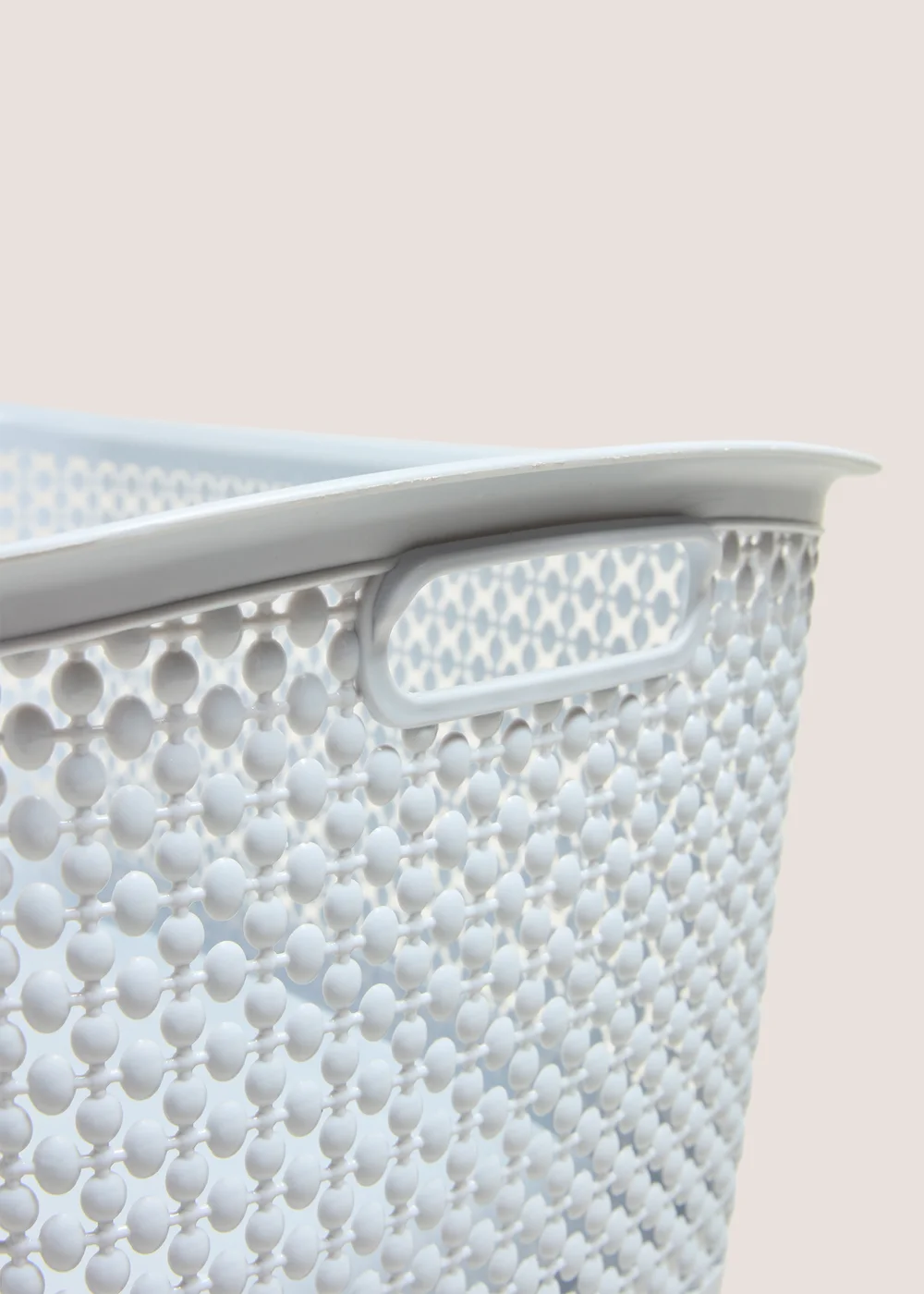 Grey Plastic Laundry Basket (35cmx53cmx25cm) Image 2