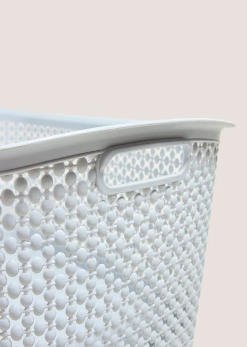 Grey Plastic Laundry Basket (35cmx53cmx25cm) Image 2