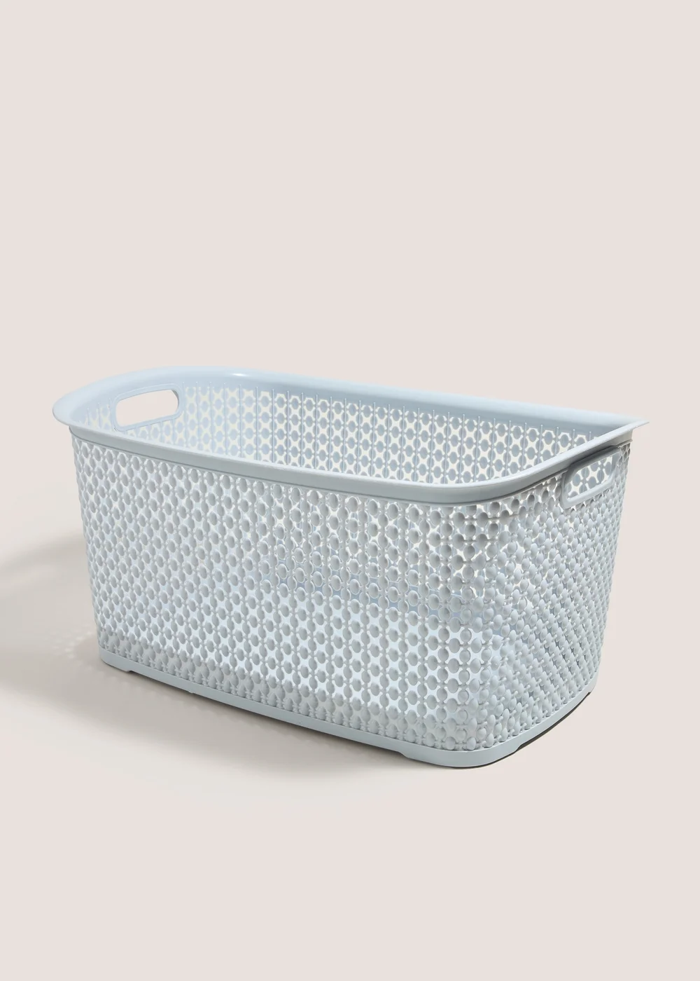 Grey Plastic Laundry Basket (35cmx53cmx25cm) Image 1