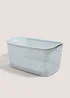 Grey Plastic Laundry Basket (35cmx53cmx25cm) Image 1