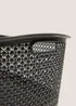 Black Plastic Laundry Basket (35cmx53cmx25cm) Image 2