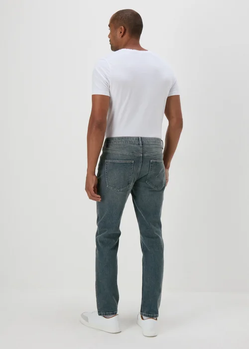 Grey Blue Slim Fit Jeans - 30 R Image 2