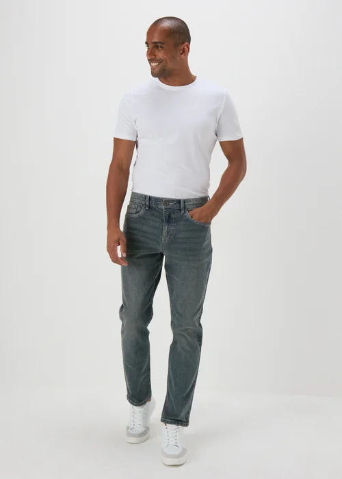 Grey Blue Slim Fit Jeans - 30 R Image 1