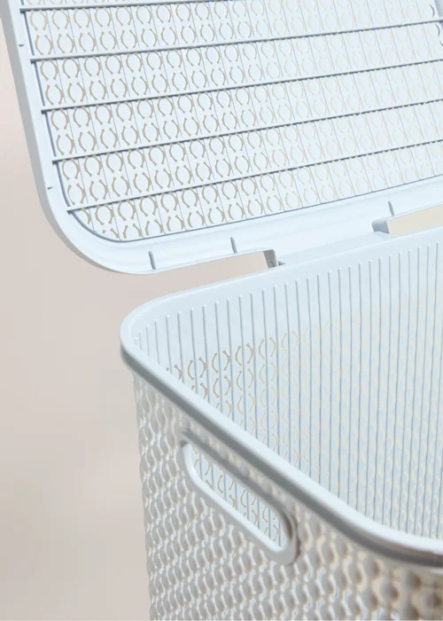 Grey Plastic Large Laundry Hamper (55cmx36cmx42cm) Image 2