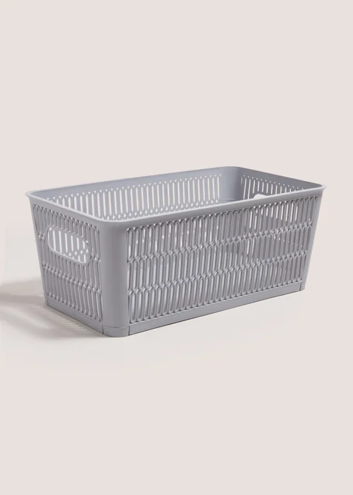 Grey Medium Plastic Storage (29cmx17cmx12 cm) Image 1