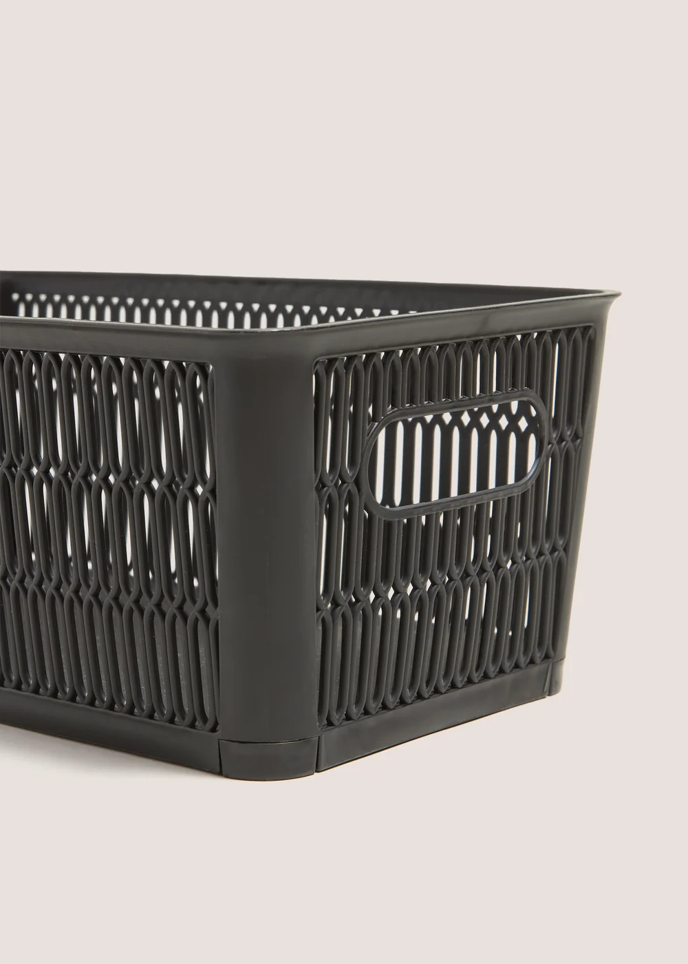 Medium Black Plastic Storage (17cmx19cmx12cm) Image 2