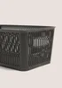Medium Black Plastic Storage (17cmx19cmx12cm) Image 2