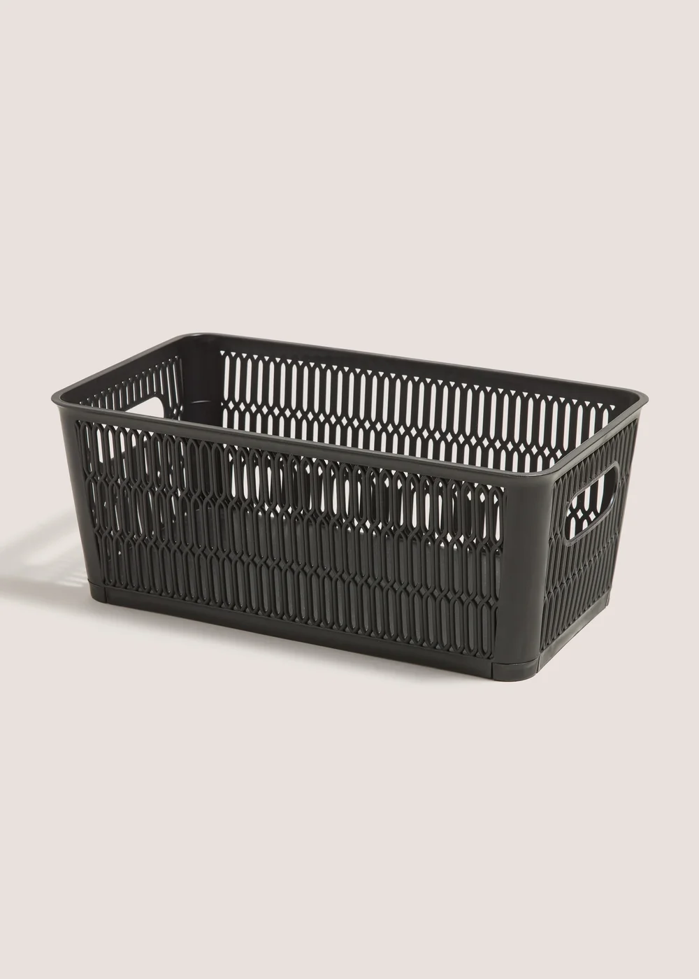 Medium Black Plastic Storage (17cmx19cmx12cm) Image 1