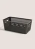 Medium Black Plastic Storage (17cmx19cmx12cm) Image 1