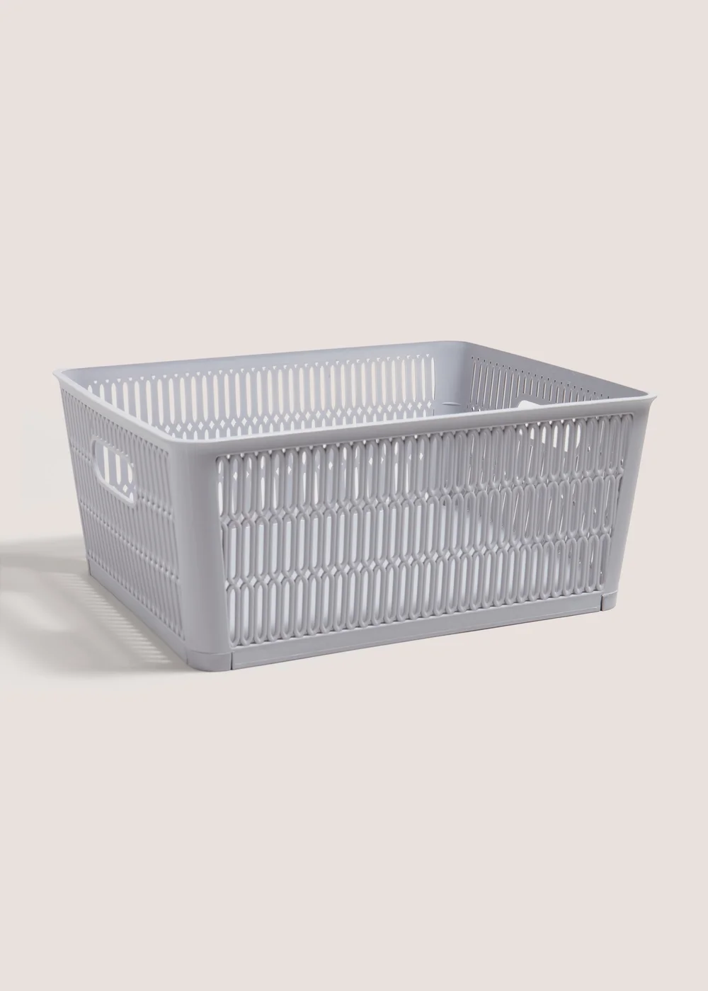 Grey Large Plastic Storage (29cmx23cmx12cm) Image 1