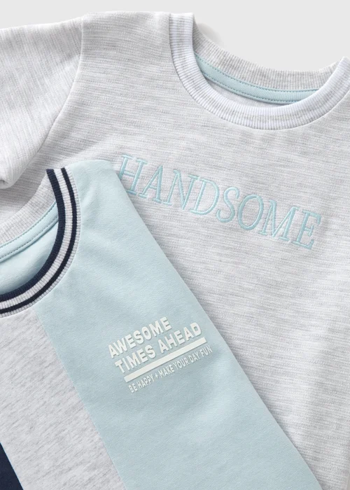 2 Pack Boys Grey T-shirt (1-7yrs) - 1-1.5 Yrs Image 2
