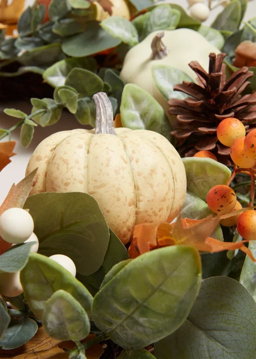Multicolour Pumpkin Wreath Image 2