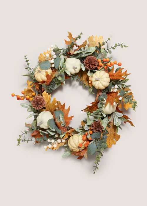 Multicolour Pumpkin Wreath Image 1