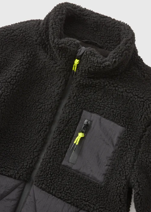 Boys Black Fleece Jacket (7-15yrs) - 7 Yrs Image 2