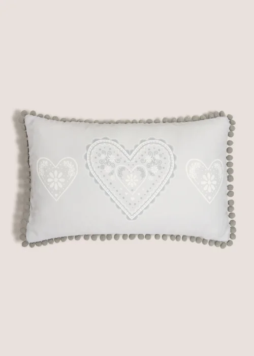 Printed Heart Cushion Image 1