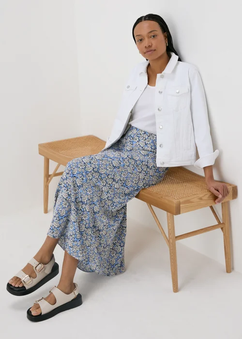 Blue Floral Midaxi Skirt - 8 Image 1