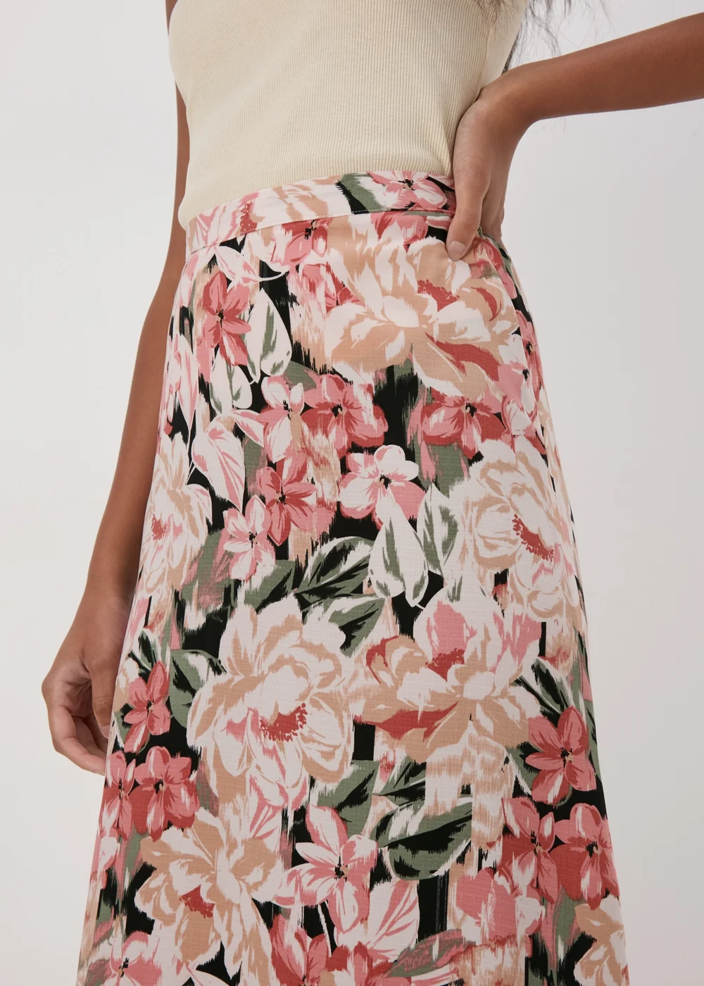 Multicolour Floral Flared Maxi Skirt - 8 Image 3